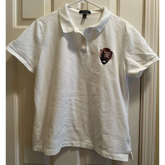 National Park Service Polo Shirt White Employee Uniform Pique L (14-16)‎